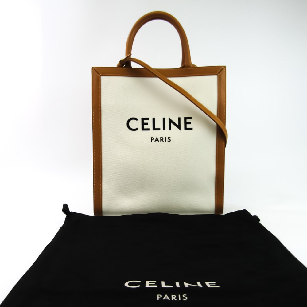 Celine Small Vertical Cabas 192082BNZ.02NT Women's Canvas,Leather Handbag,Sho... - Picture 11 of 11